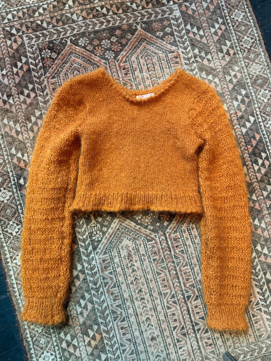 Hand Knit Mohair Crop Jumper