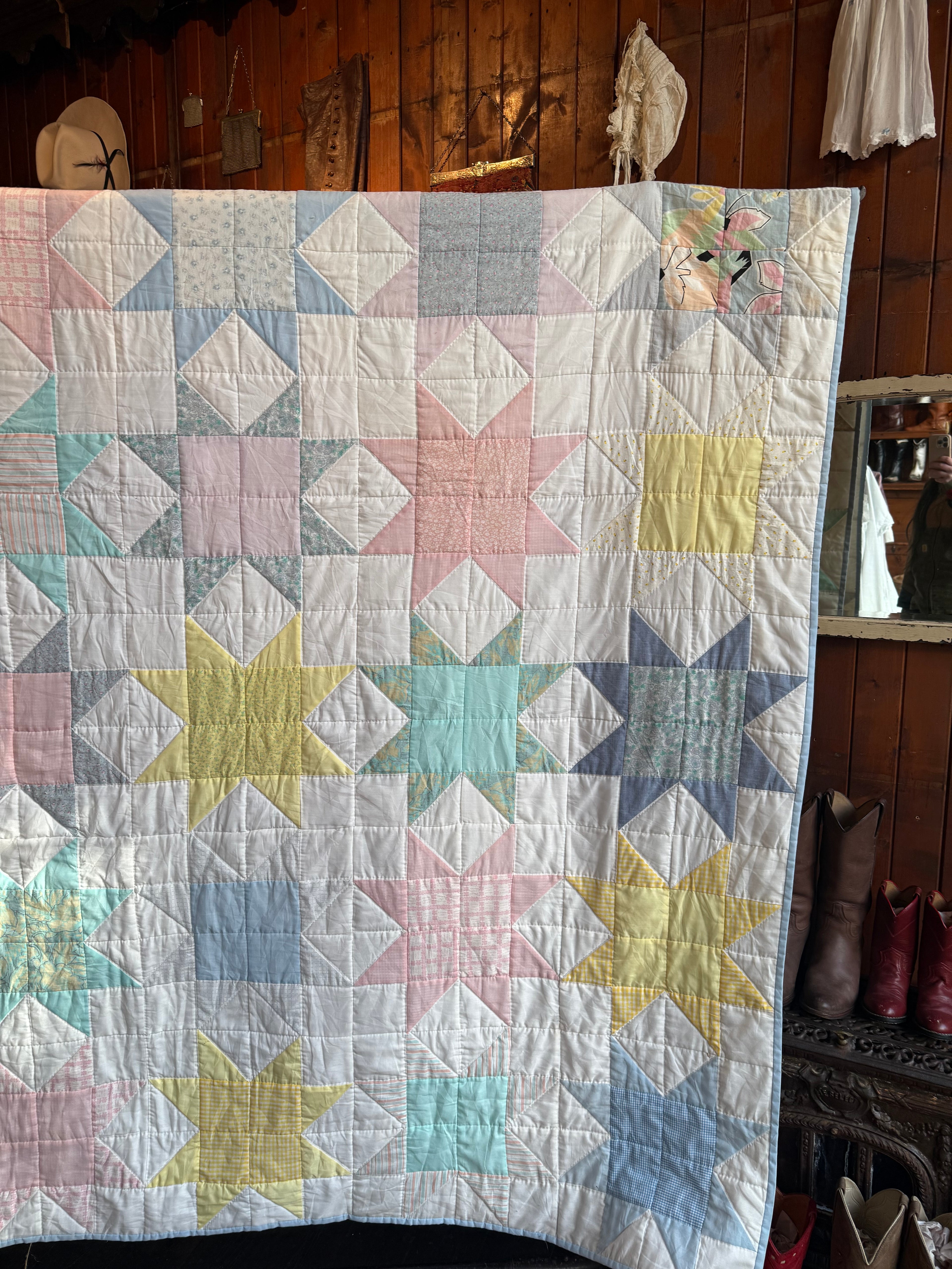 Large Vintage 1993 Handmade Star Quilt