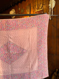 Vintage Pink Paisley Reversible Cotton Quilt