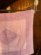 Vintage Pink Paisley Reversible Cotton Quilt