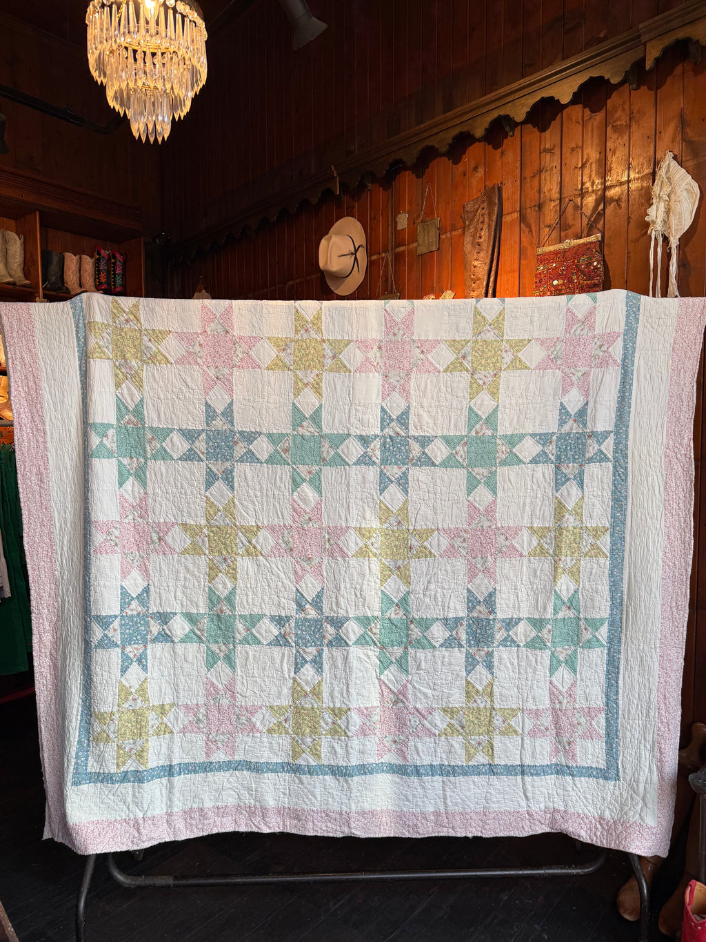 Vintage Star Patchwork Quilt