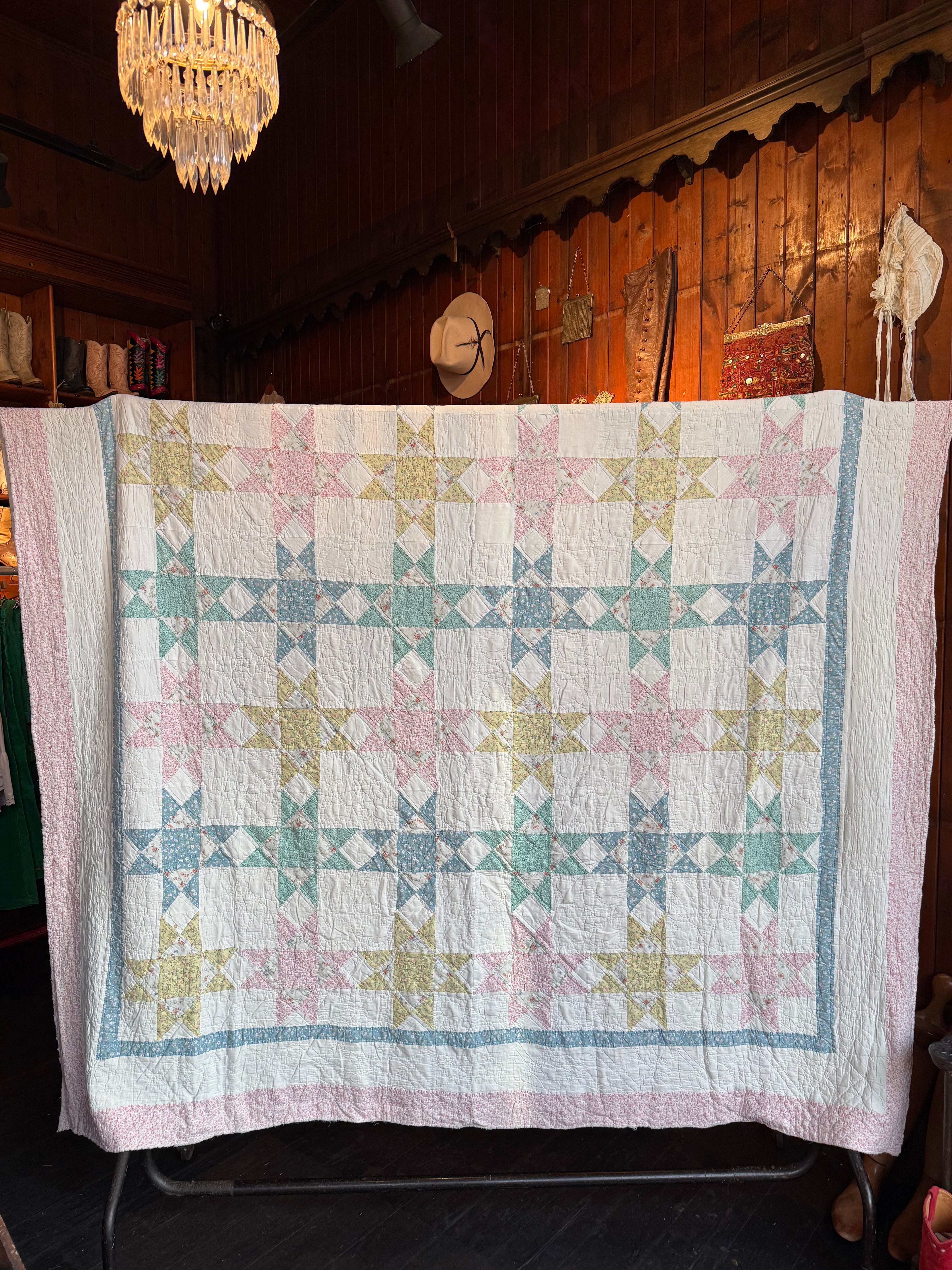 Vintage Star Patchwork Quilt