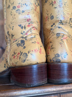 UK 6 / 5.5 - Vintage Floral Campus Style Boots