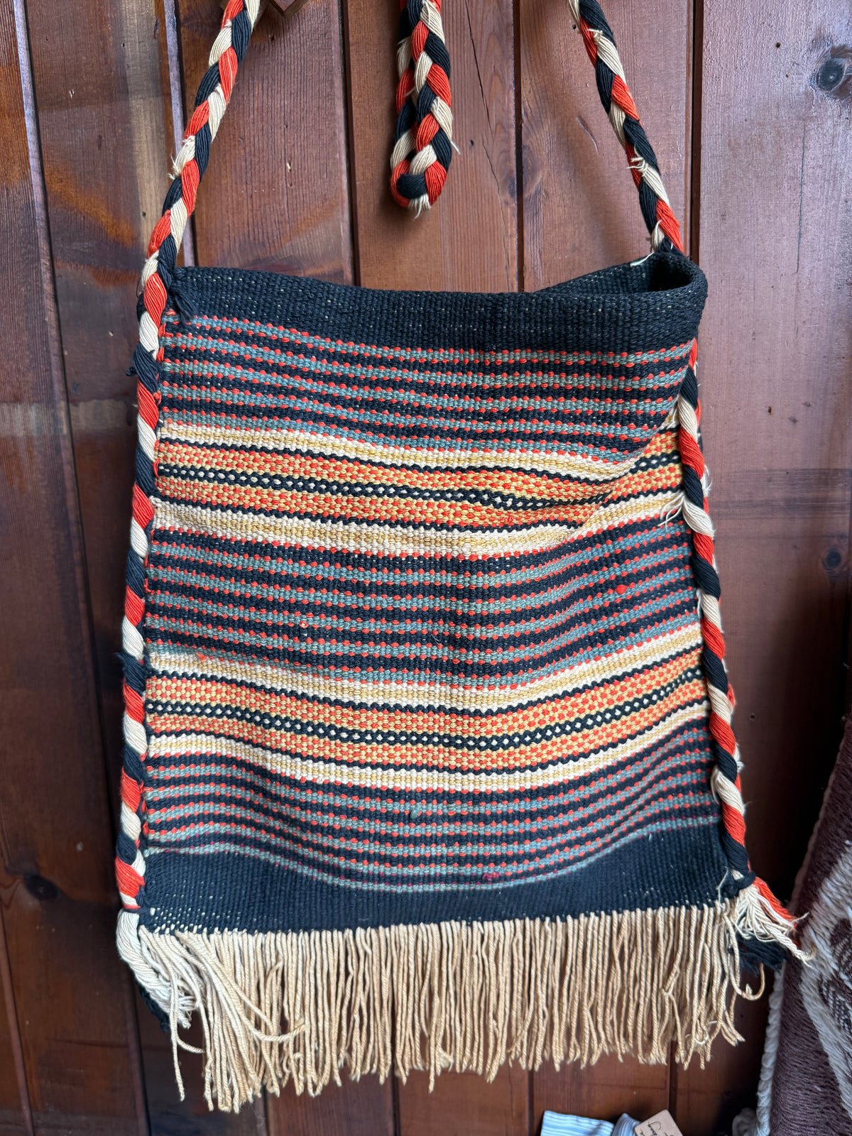 Vintage Woven Striped Bag