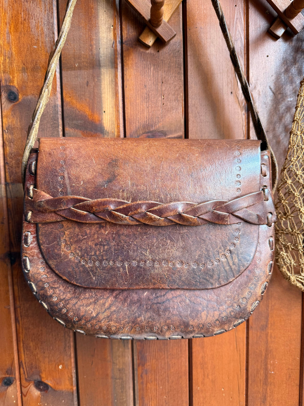 Vintage 1970’s Handcrafted Leather Bag