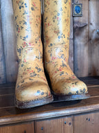UK 6 / 5.5 - Vintage Floral Campus Style Boots