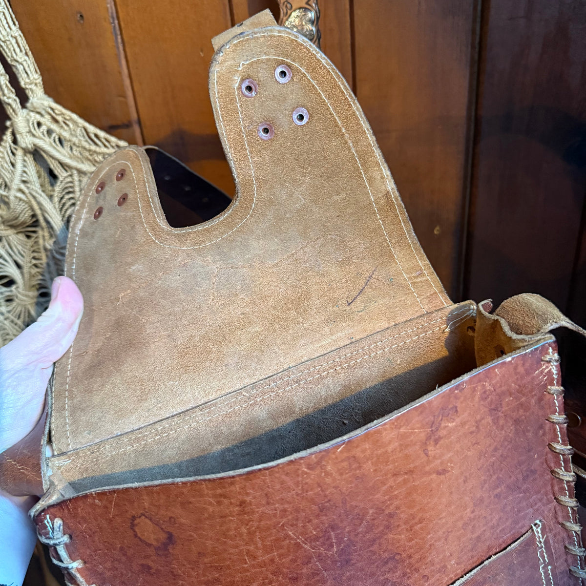 Vintage Handmade Leather Shoulder Bag