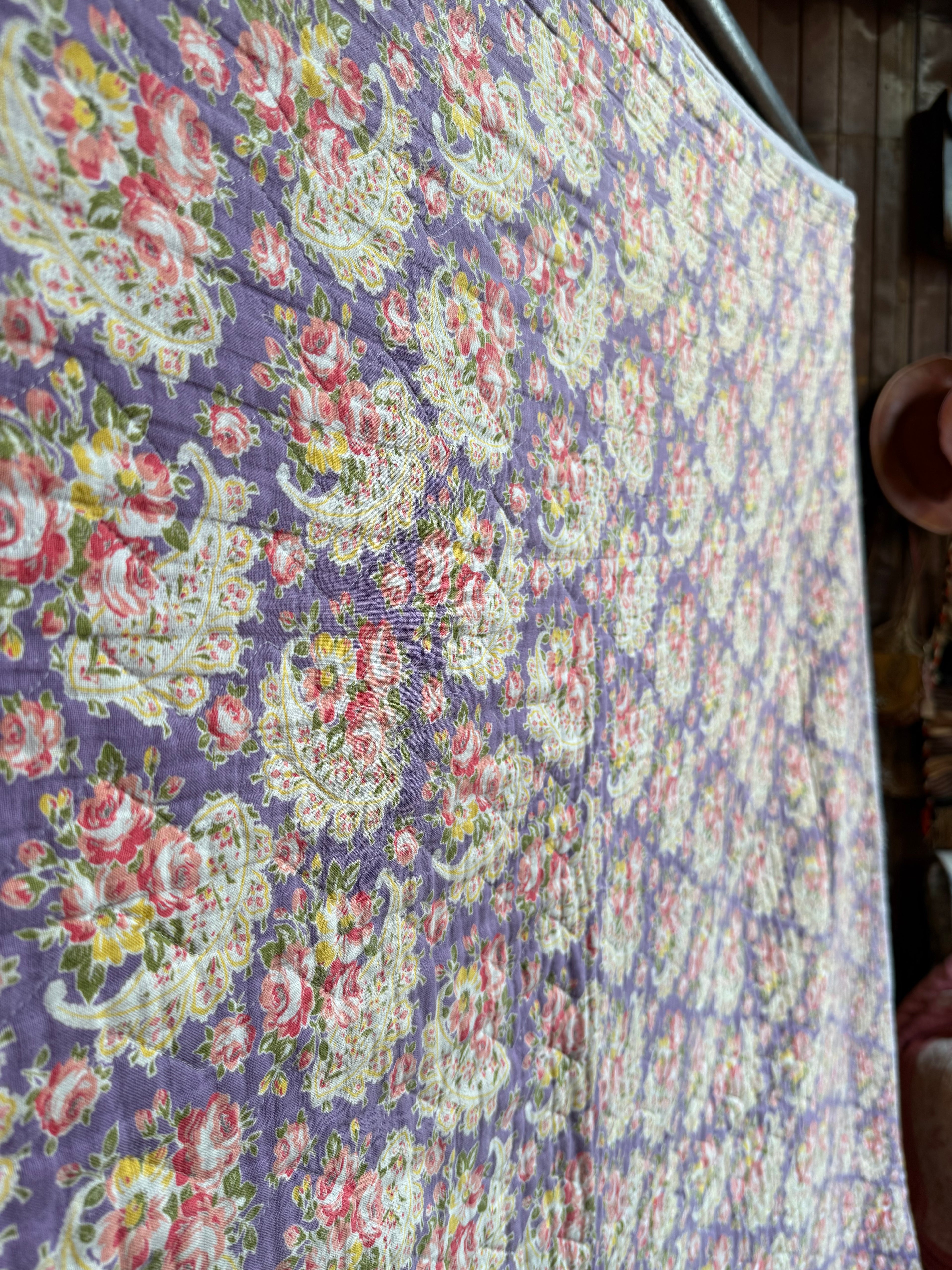 Vintage Purple Paisley Quilt
