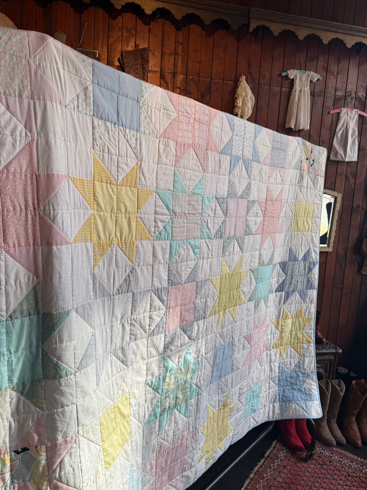 Large Vintage 1993 Handmade Star Quilt