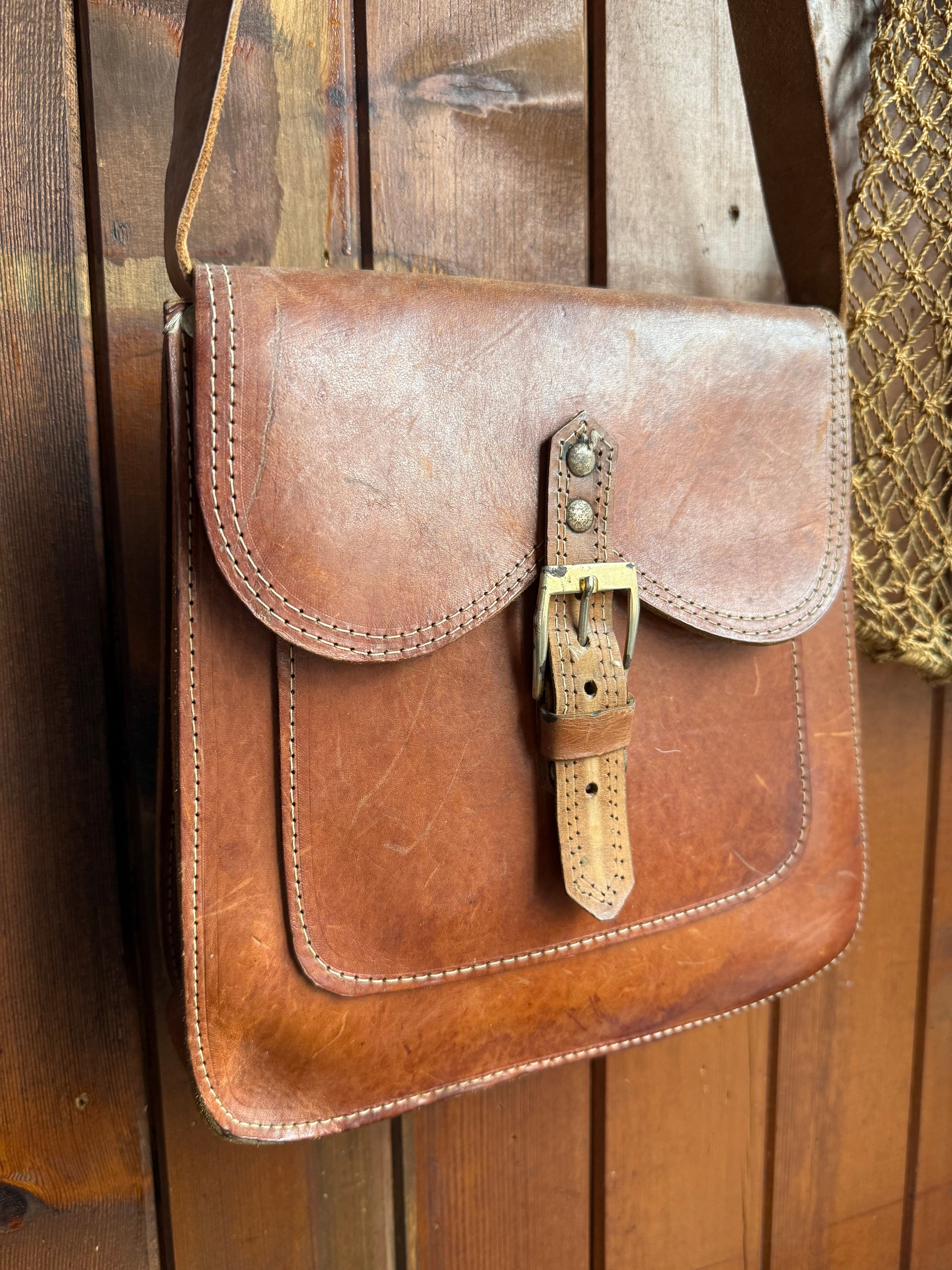 Vintage Handmade Leather Satchel