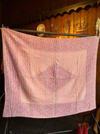 Vintage Pink Paisley Reversible Cotton Quilt