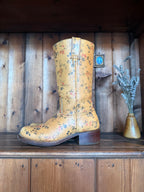 UK 6 / 5.5 - Vintage Floral Campus Style Boots