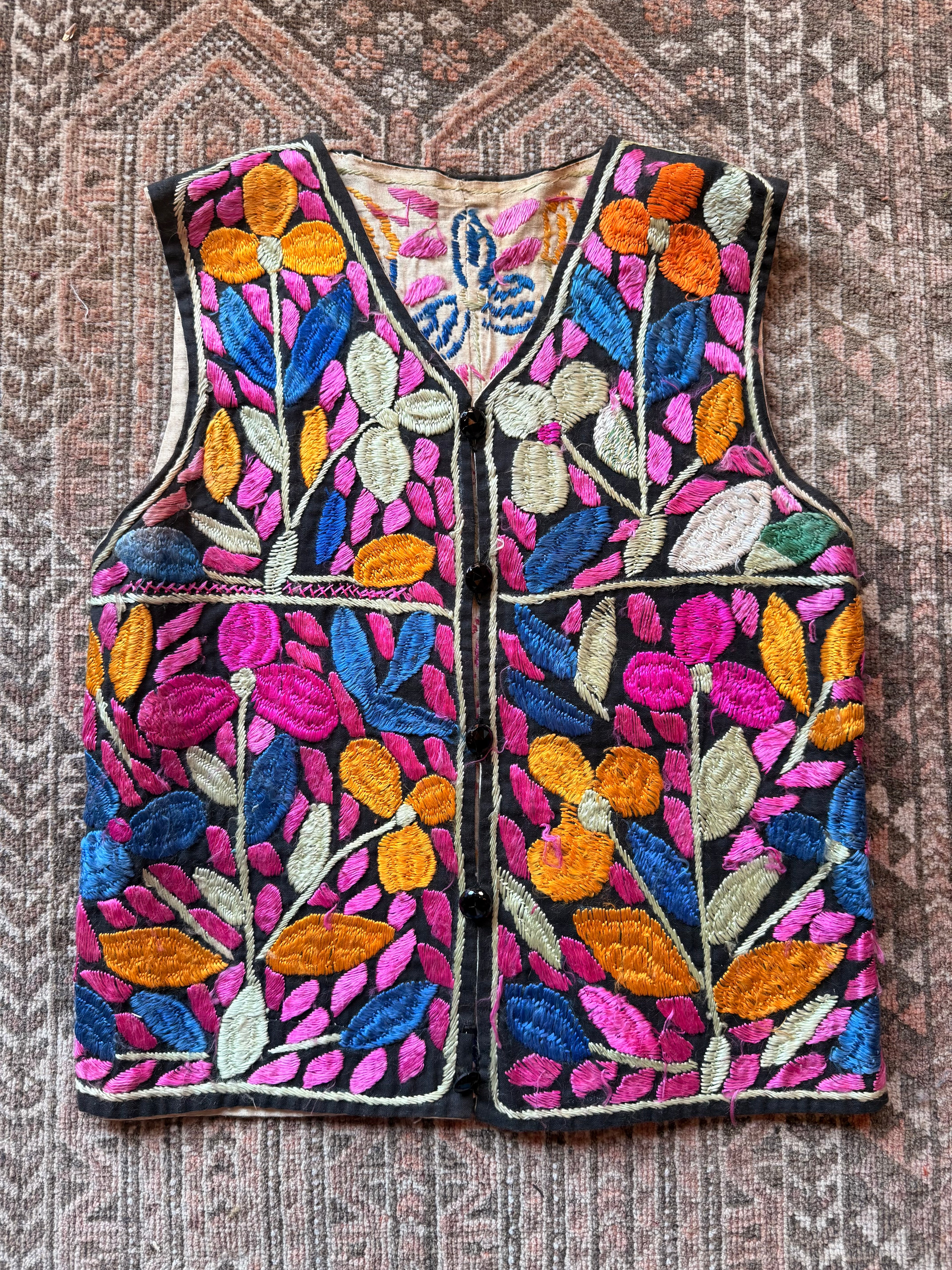 Authentic 1970’s Afghan Hand-embroidered Vest