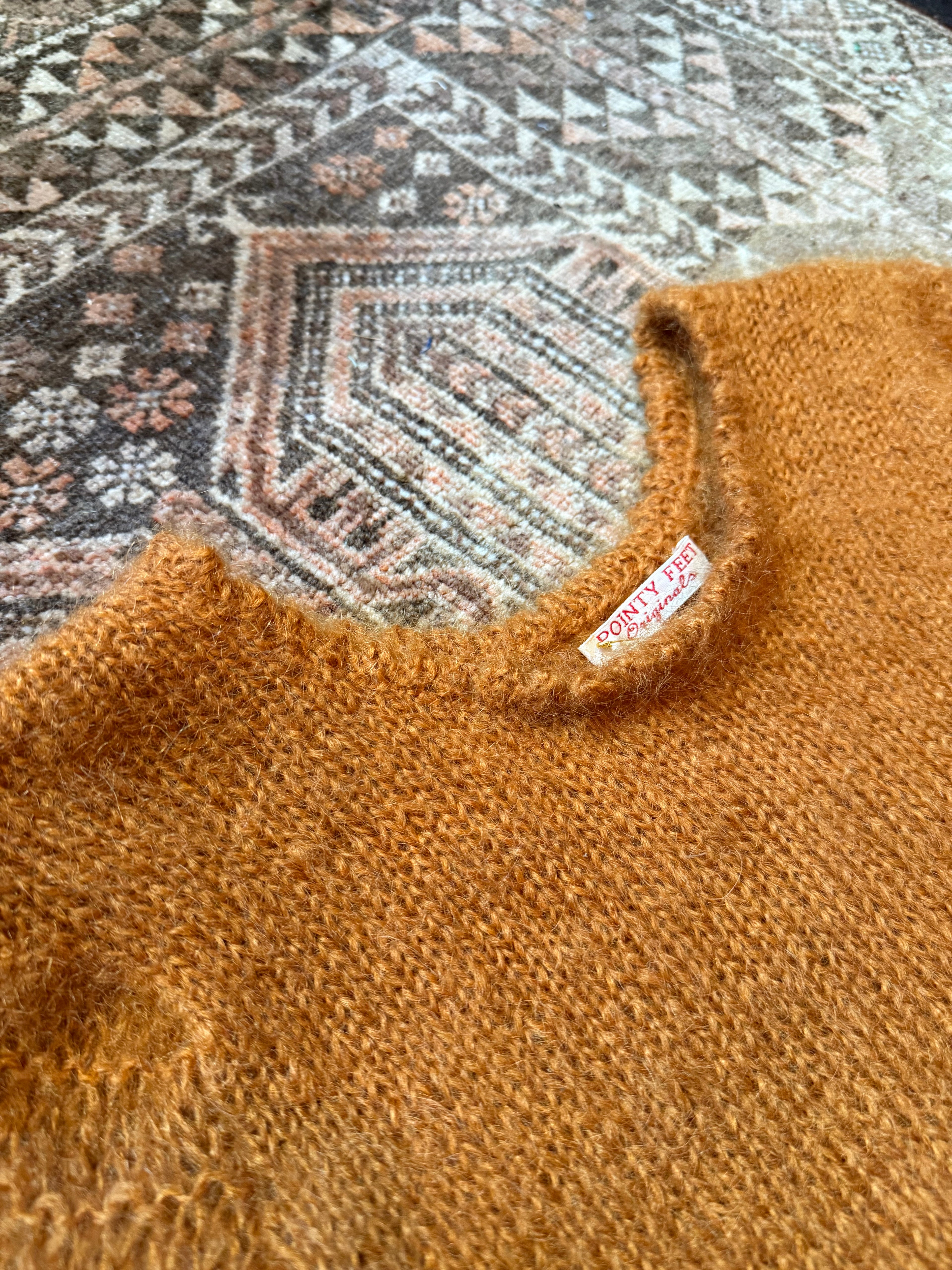 Hand Knit Mohair Crop Jumper