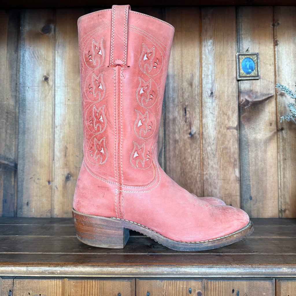 UK 8 - Vintage Rare Pink Austin Frye Boots