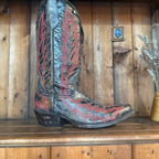 UK 5 - Vintage Flame Stitch Cowboy Boots