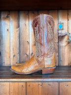 UK 7.5 - Vintage Exotic Teju Lizard 90s Lucchese Cowboy Boots