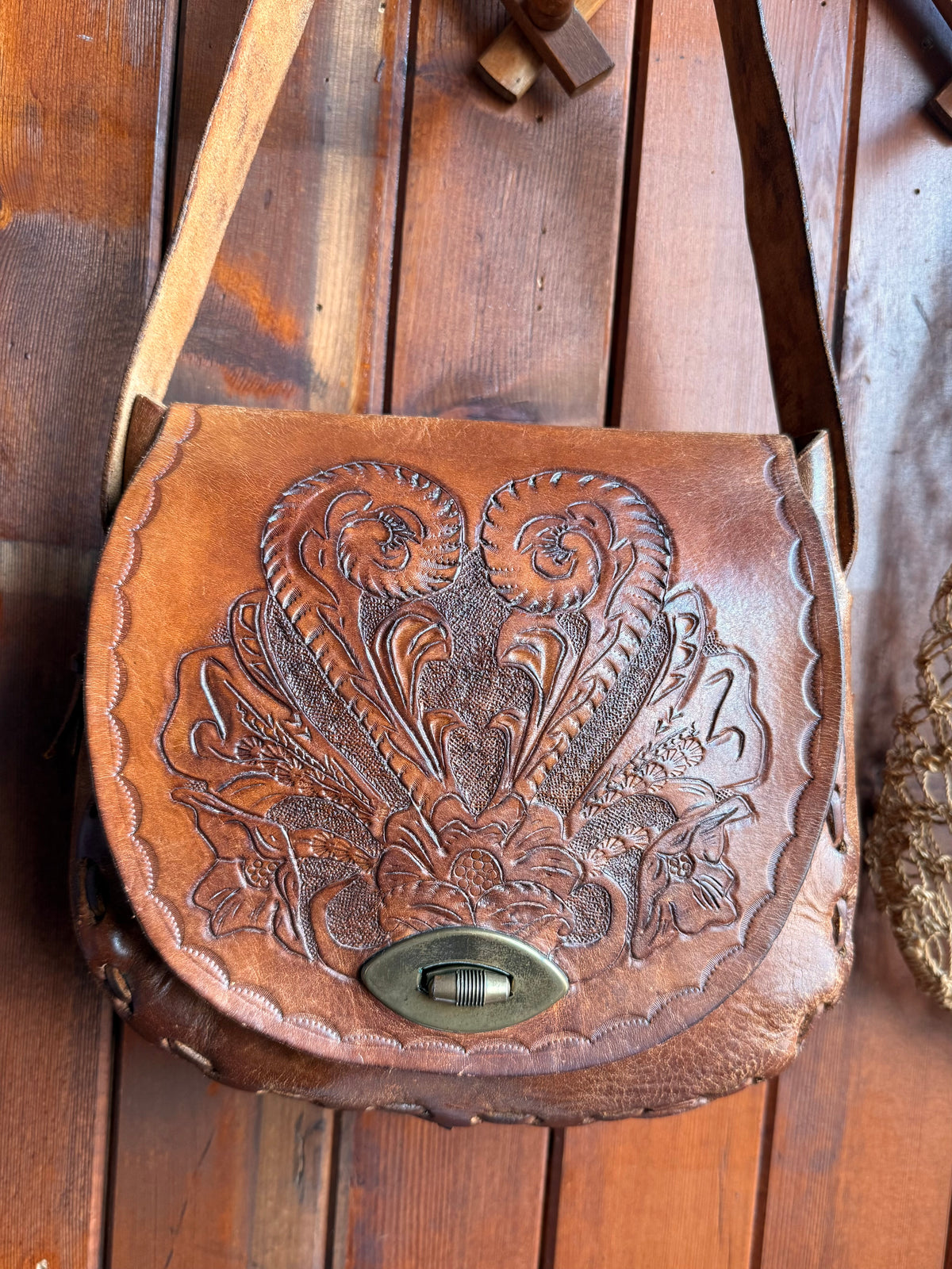 Vintage 1970’s Handcrafted Leather Bag