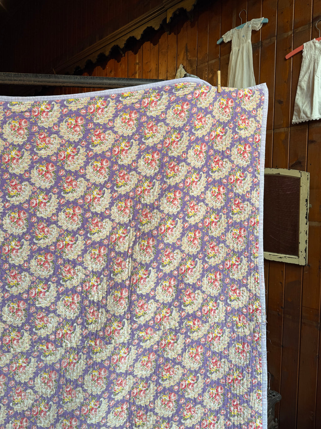Vintage Purple Paisley Quilt