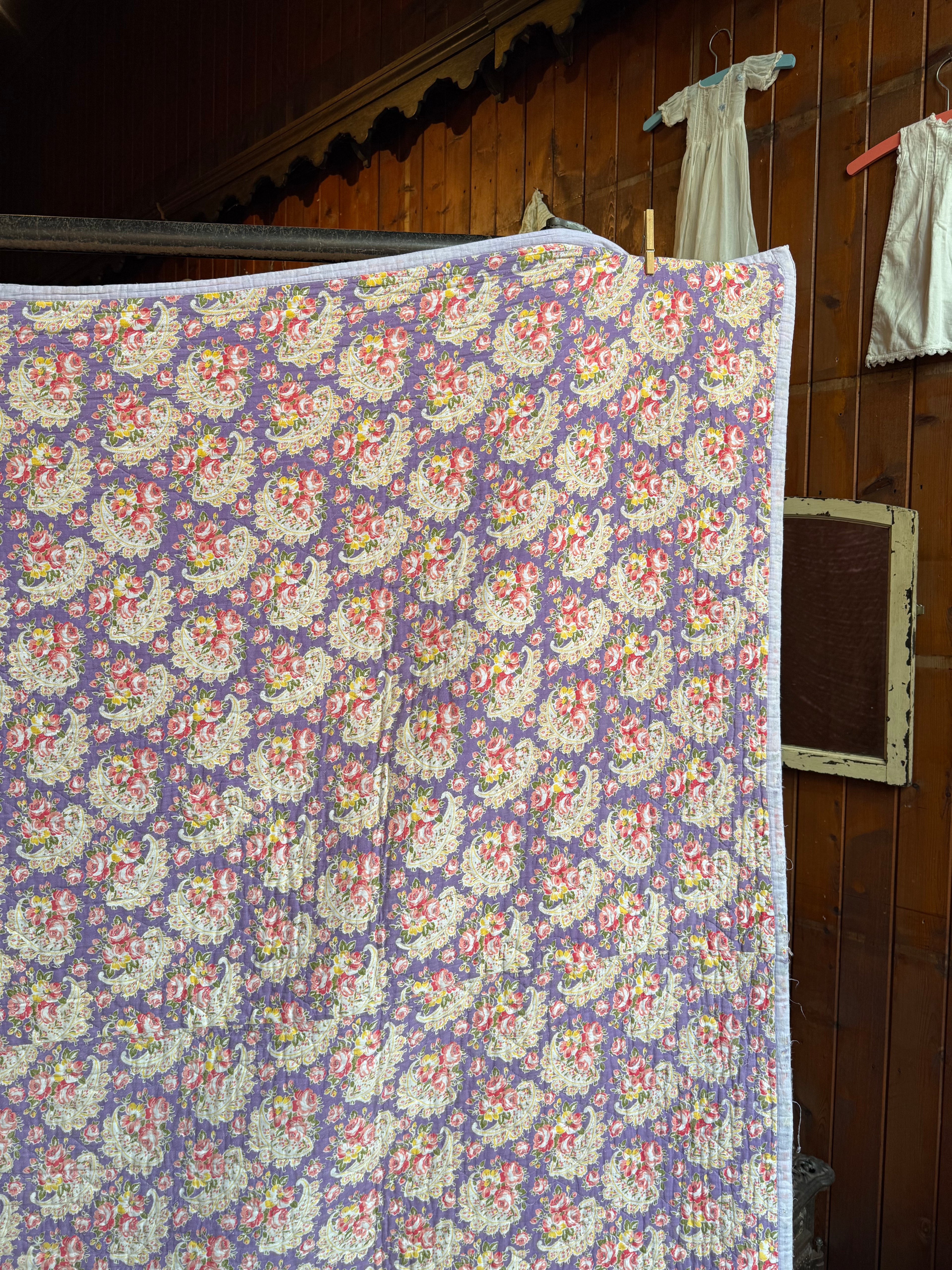 Vintage Purple Paisley Quilt
