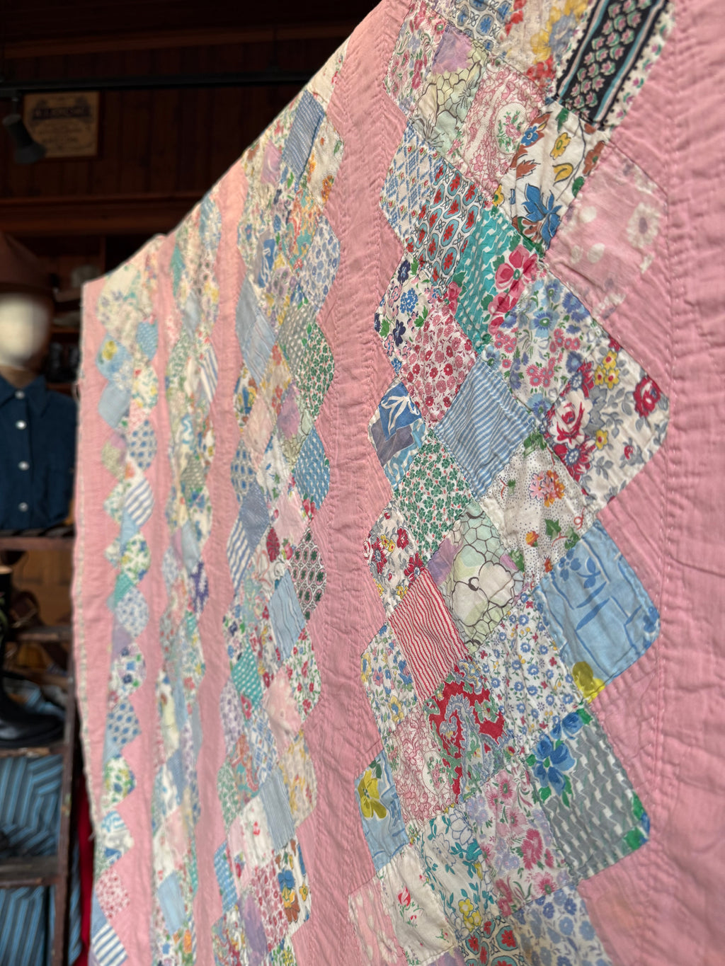 Wartime Feedsack Scrap Quilt