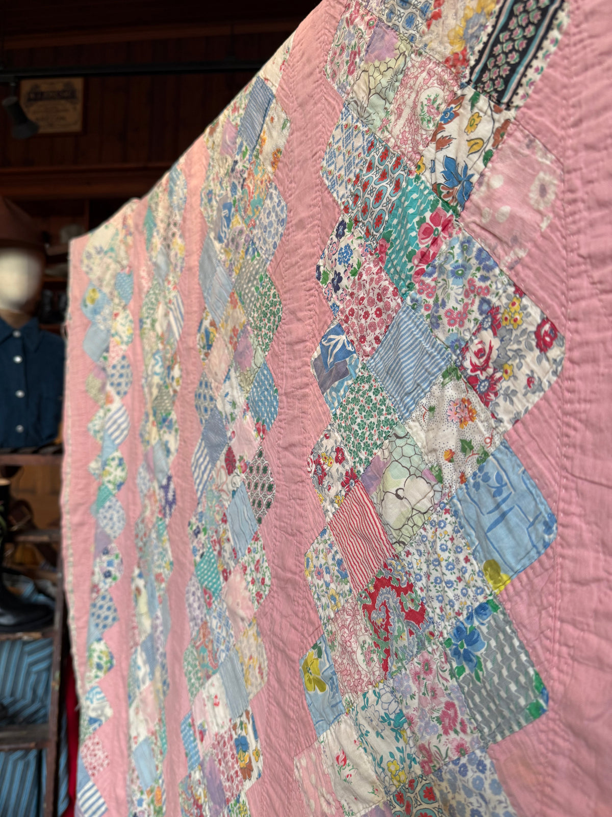 Wartime Feedsack Scrap Quilt