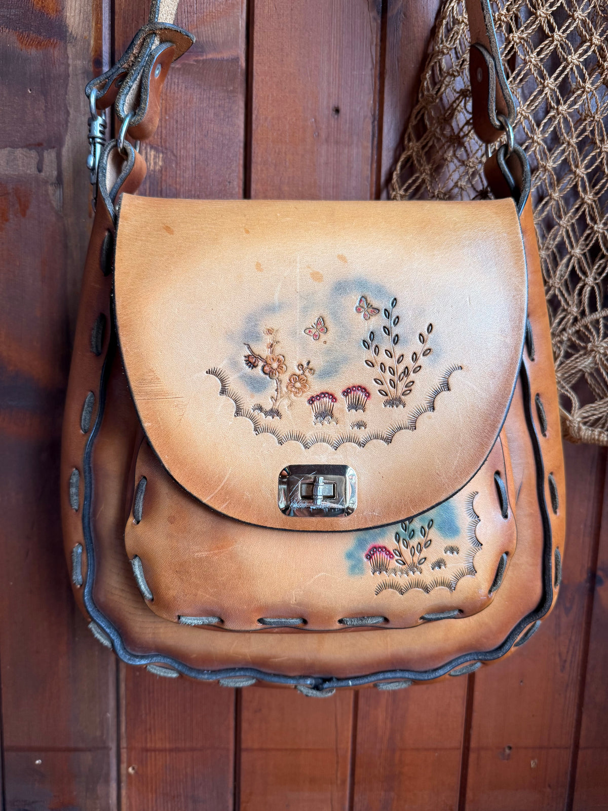 Vintage Handmade Welsh Leather Bag