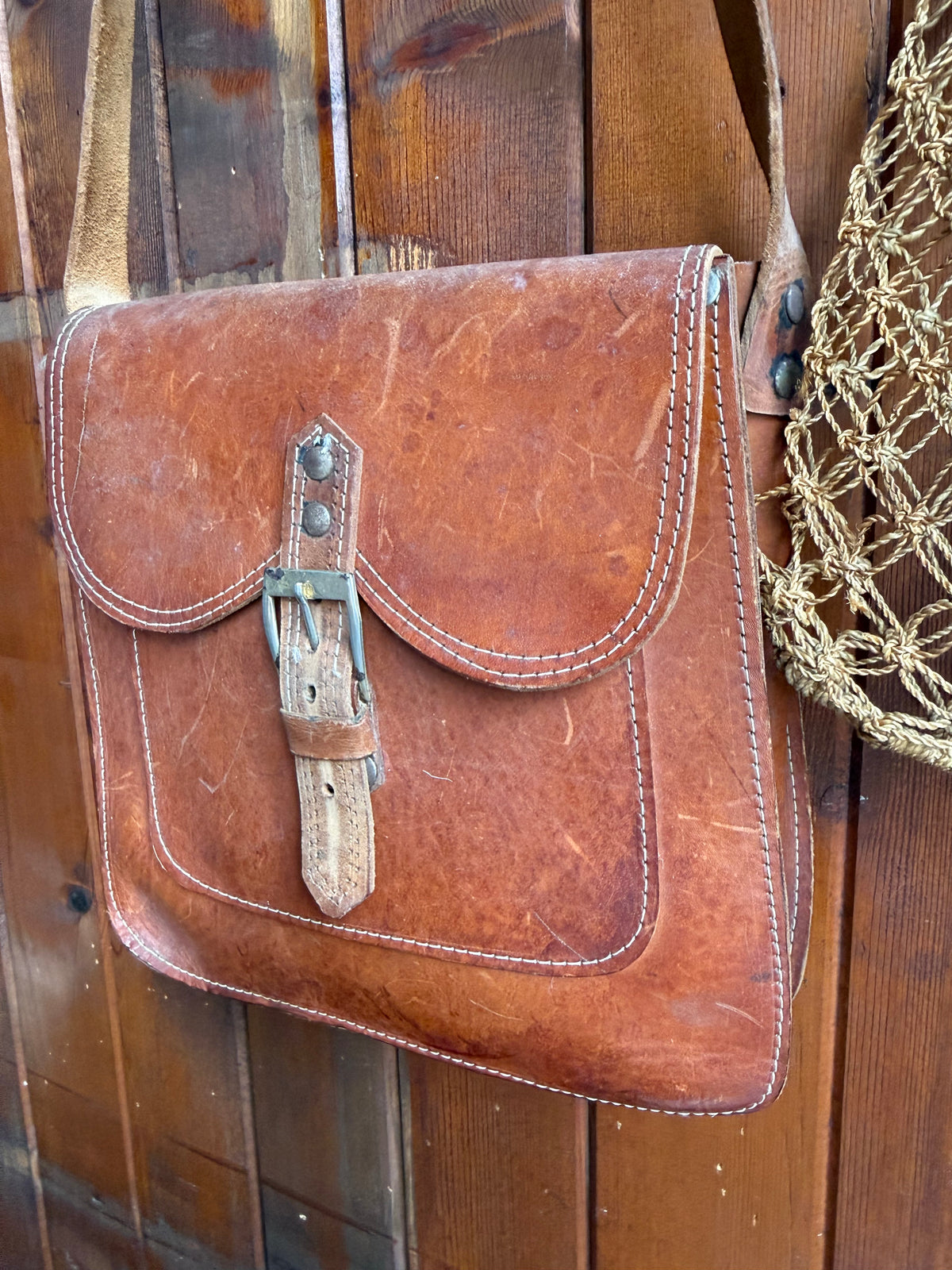 Vintage Handmade Leather Satchel