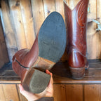 UK 9 - Vintage Thick Leather Cowboy Boots