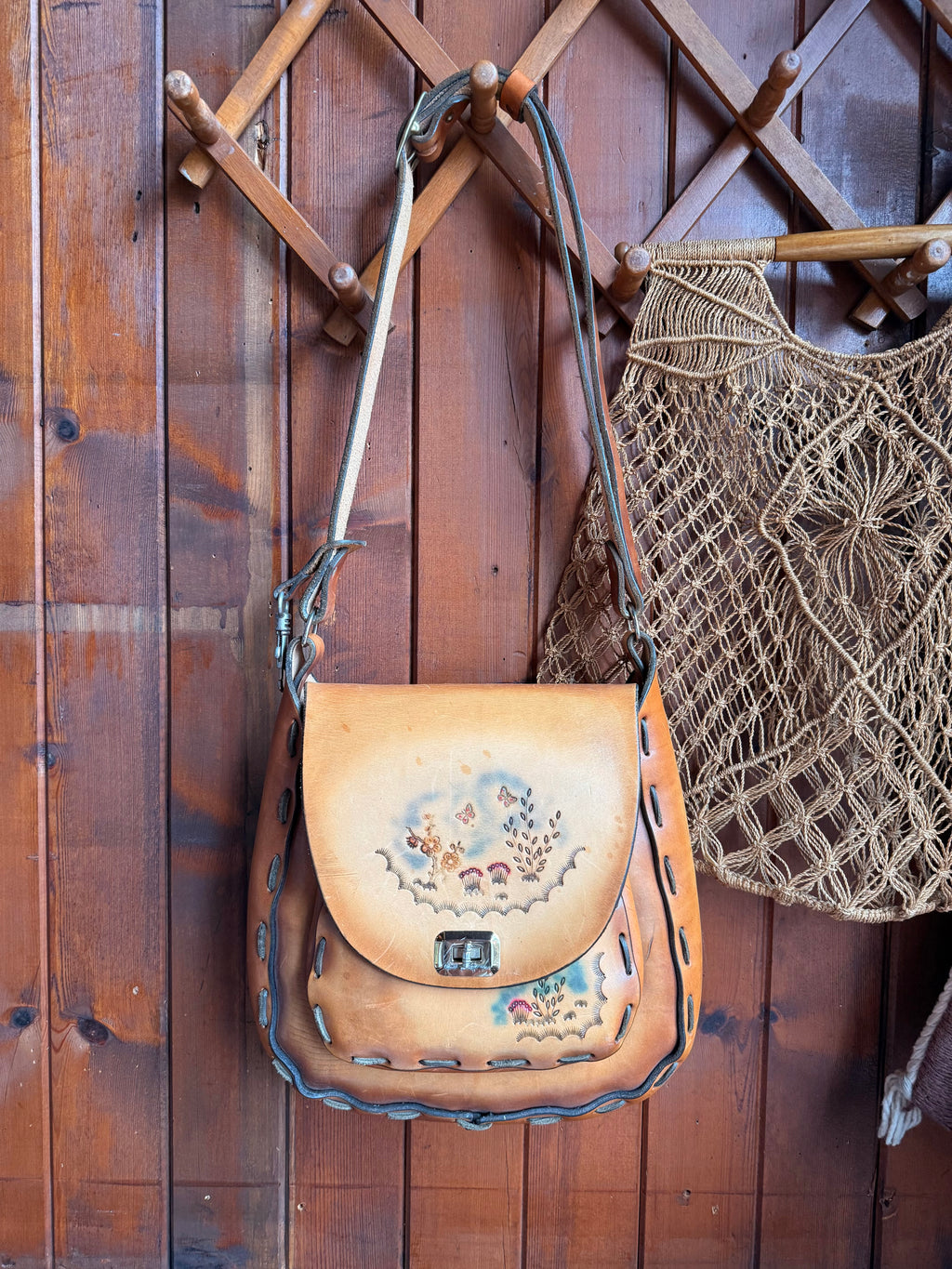 Vintage Handmade Welsh Leather Bag