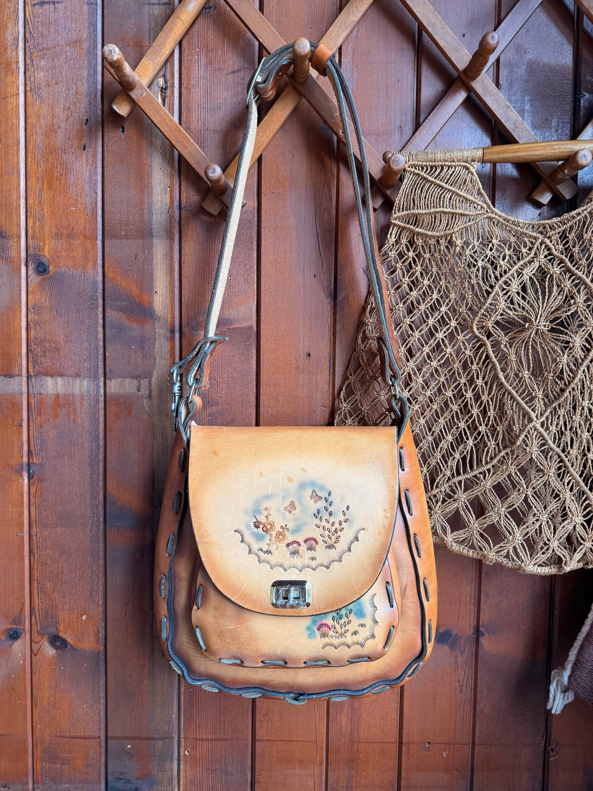Vintage Handmade Welsh Leather Bag