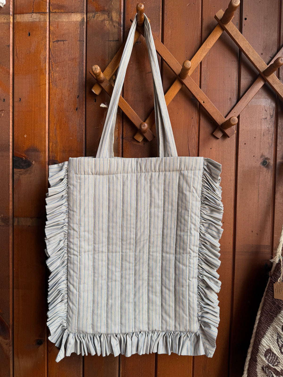 Handmade Quilted Ruffle Bag