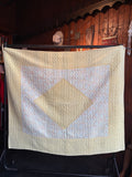 1930s/40s Lemon Yellow Reversible Paisley Quilt