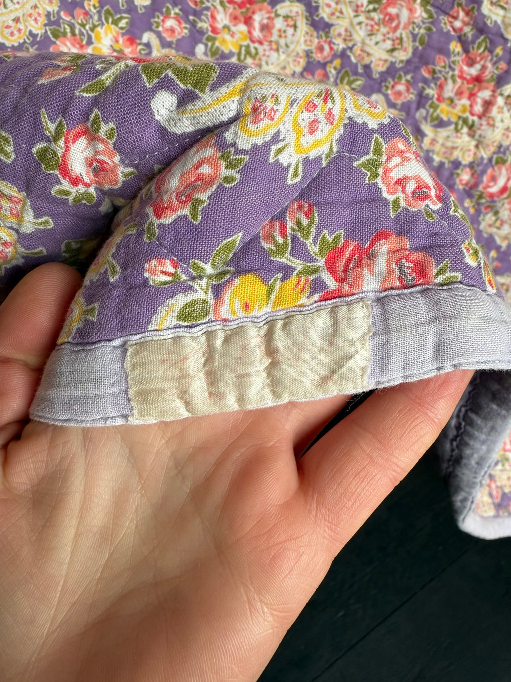 Vintage Purple Paisley Quilt