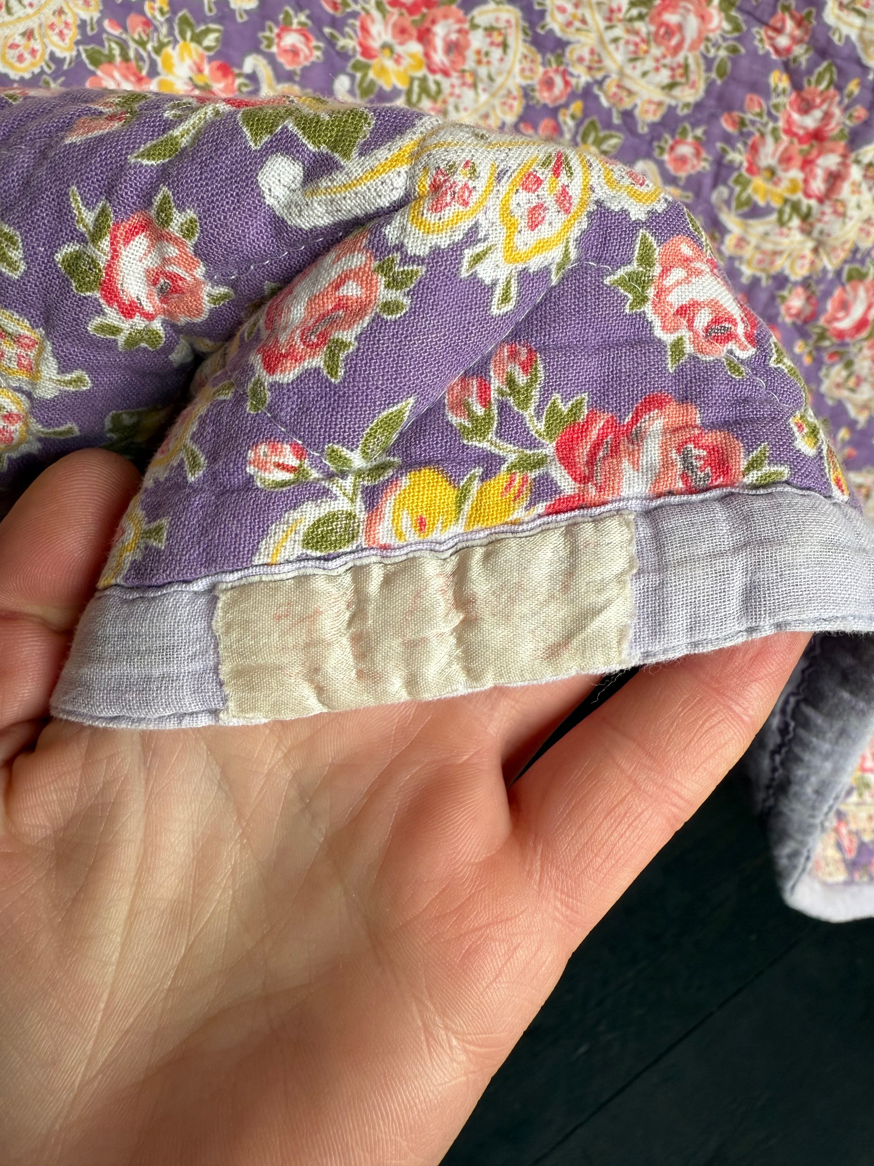 Vintage Purple Paisley Quilt