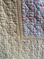 1930s/40s Lemon Yellow Reversible Paisley Quilt
