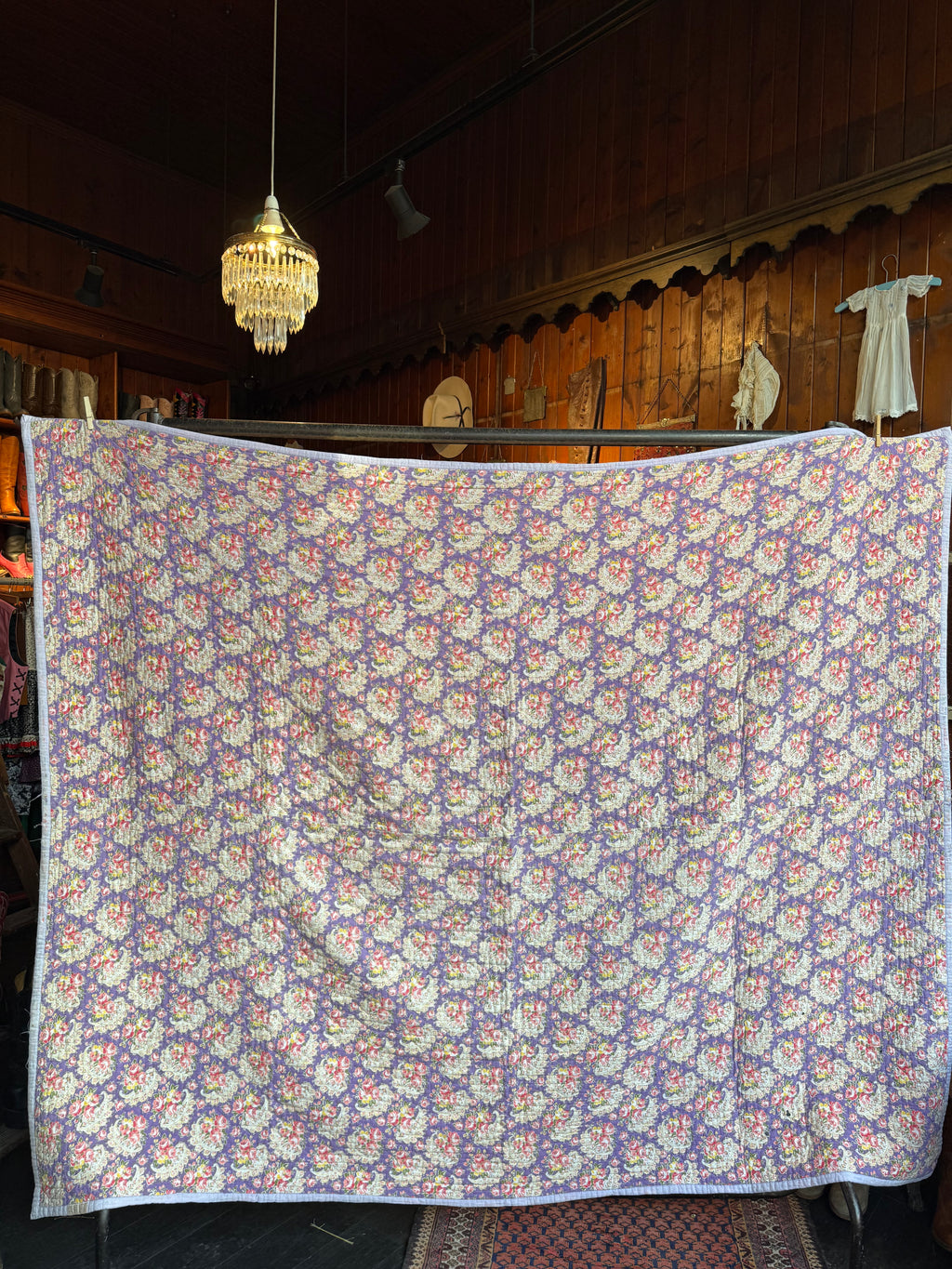 Vintage Purple Paisley Quilt