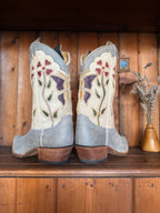 UK 5 - 2000’s ‘Justin Vintage’ Floral Butterfly Inlay Cowboy Boots