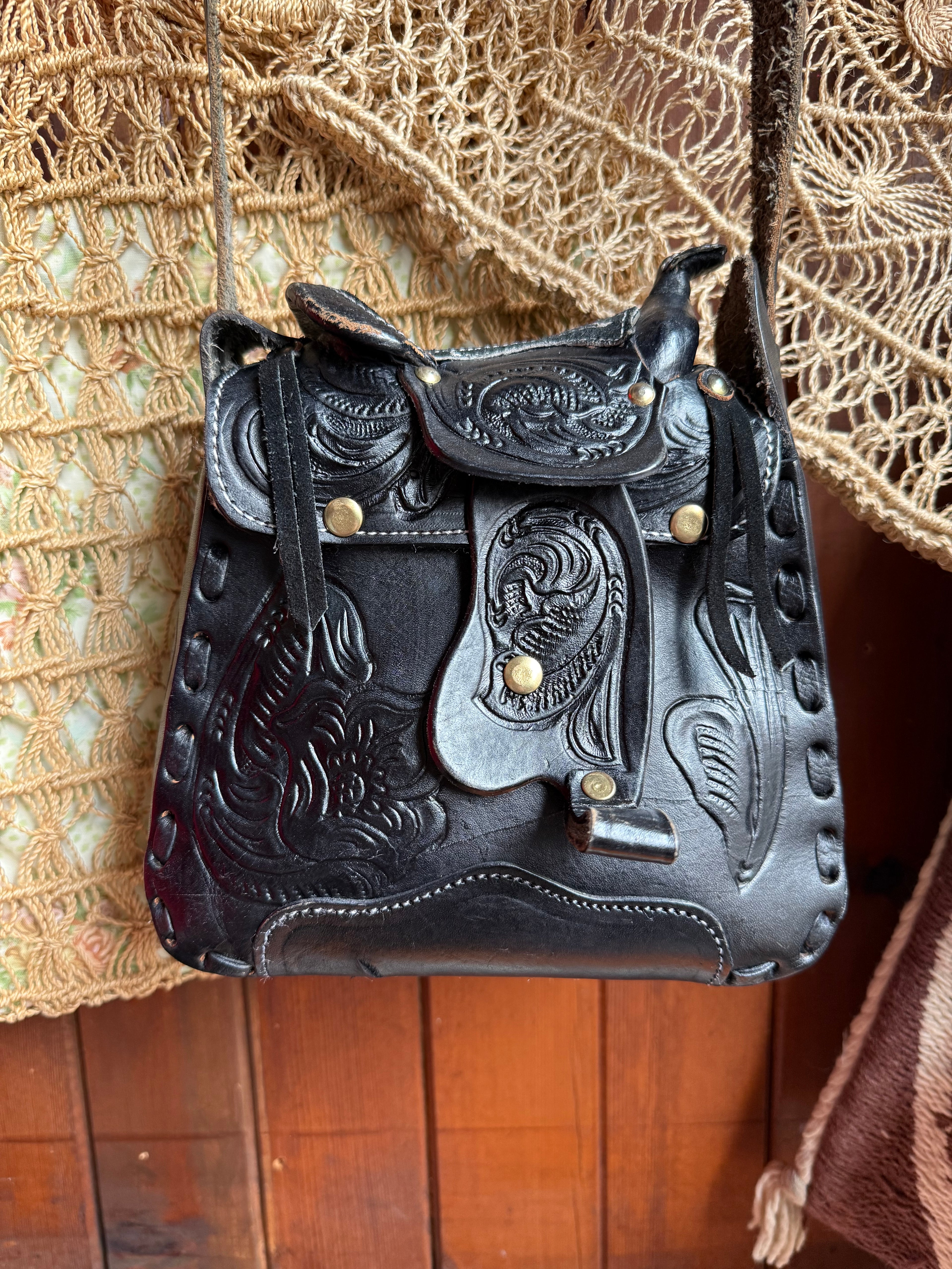 Artisan Handcrafted Leather Mini Saddle Bag