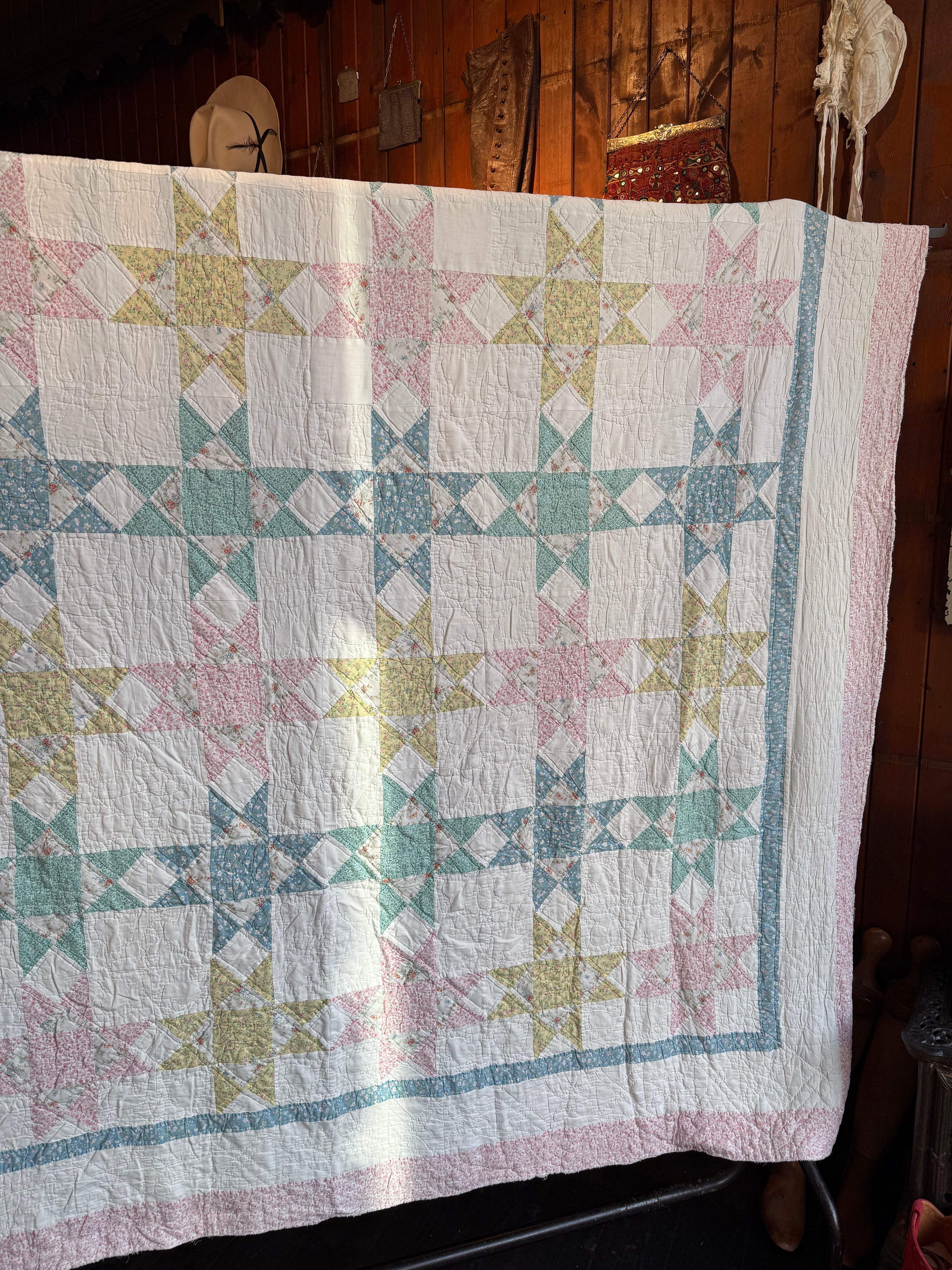 Vintage Star Patchwork Quilt