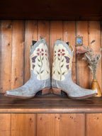 UK 5 - 2000’s ‘Justin Vintage’ Floral Butterfly Inlay Cowboy Boots