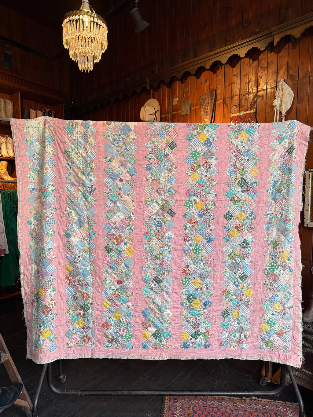 Wartime Feedsack Scrap Quilt