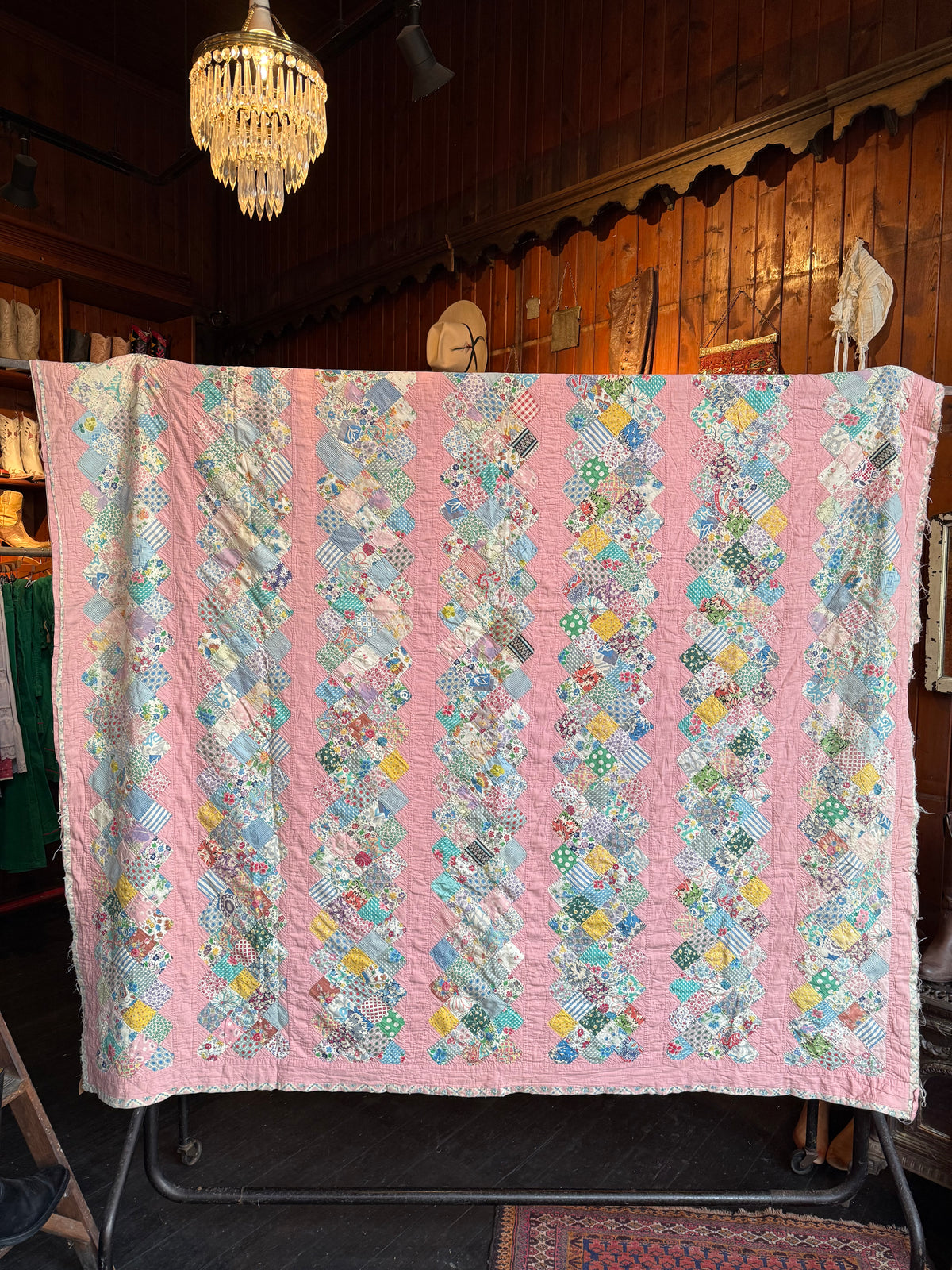 Wartime Feedsack Scrap Quilt
