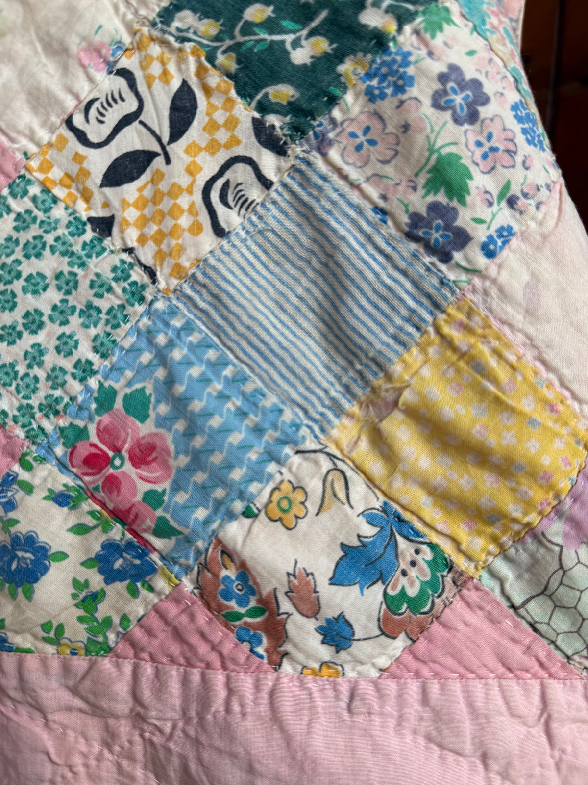 Wartime Feedsack Scrap Quilt