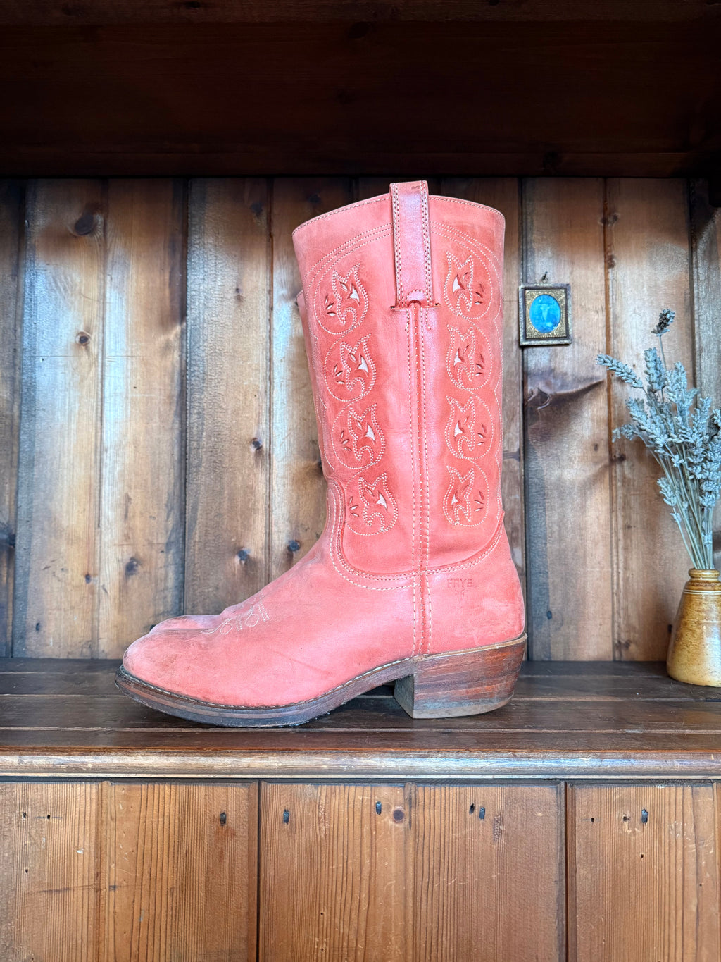 UK 8 - Vintage Rare Pink Austin Frye Boots