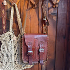 Vintage Handmade Leather Shoulder Bag