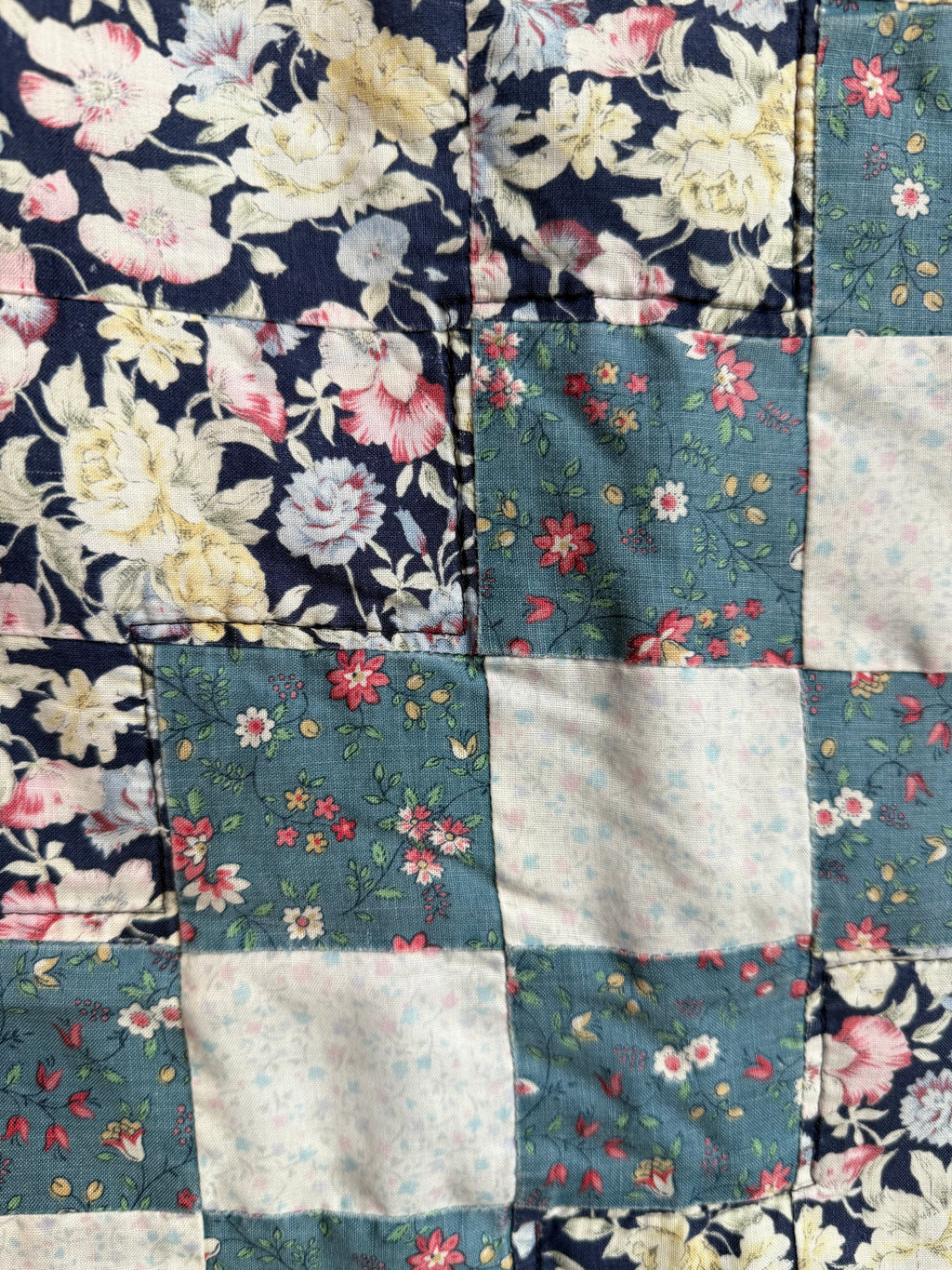 Folk Revival Vintage Patchwork Quilt