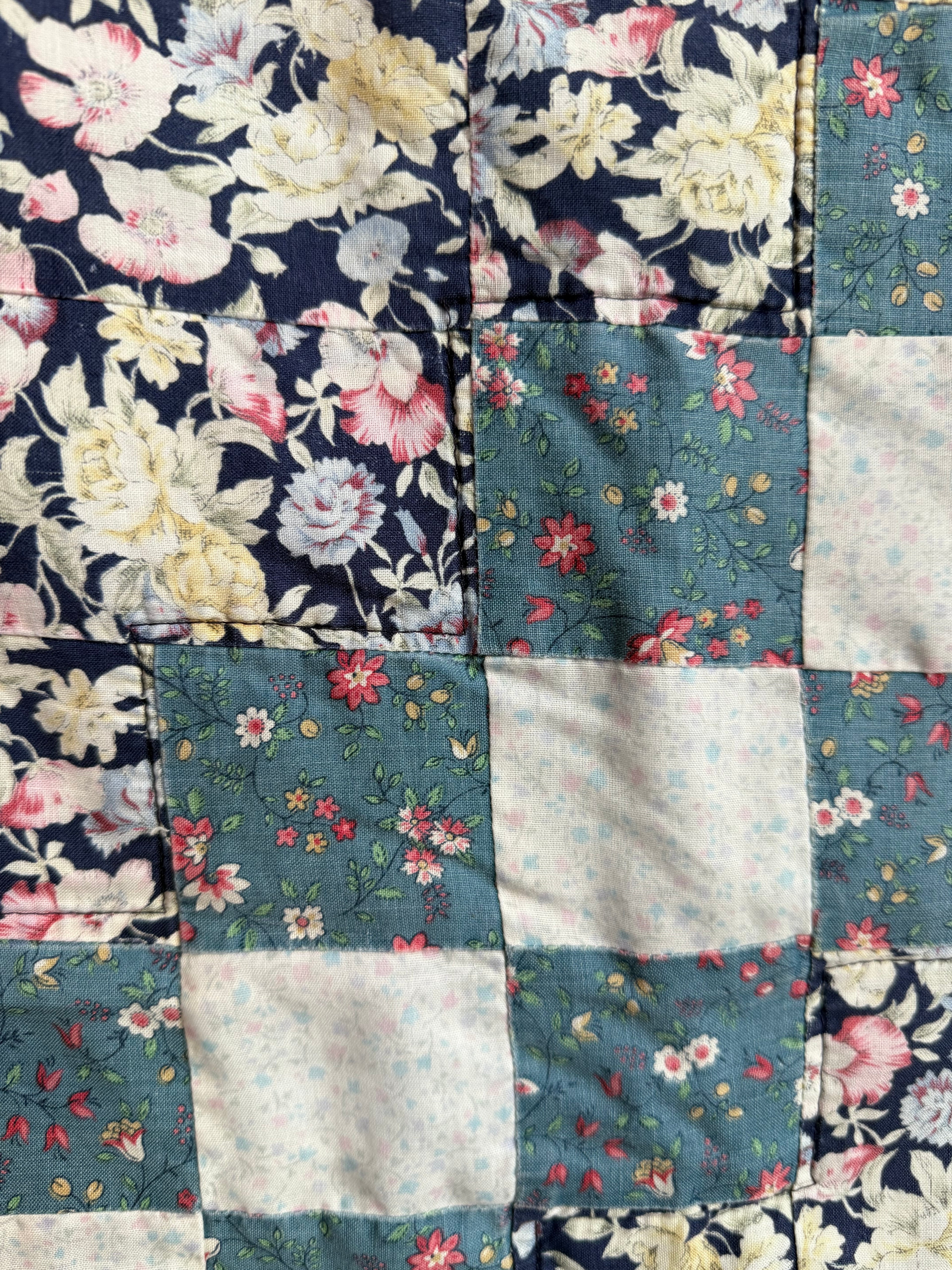 Folk Revival Vintage Patchwork Quilt