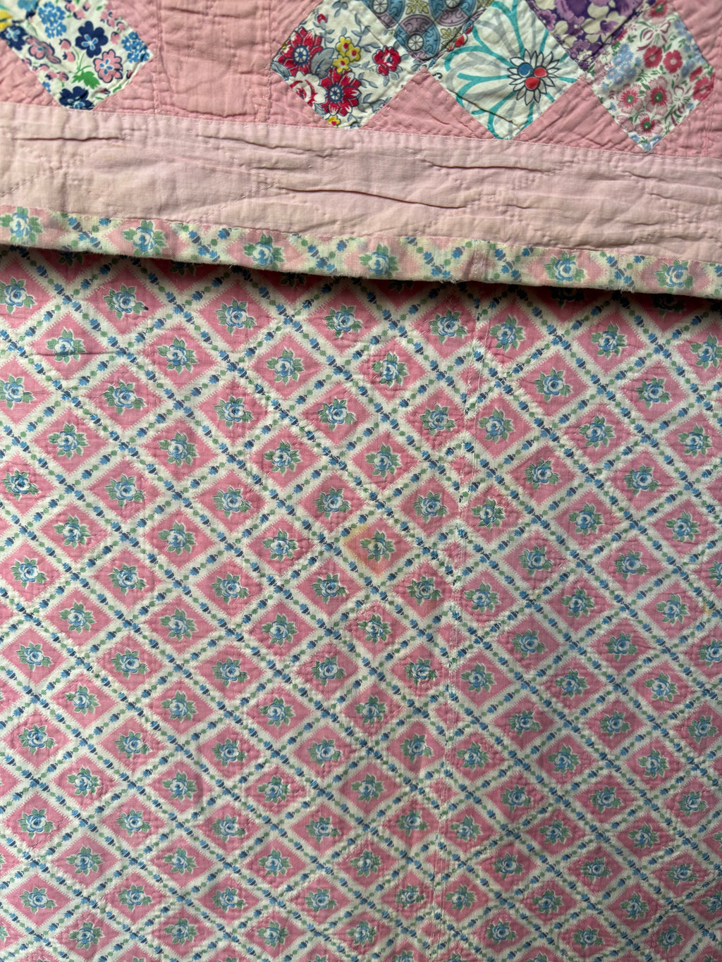 Wartime Feedsack Scrap Quilt
