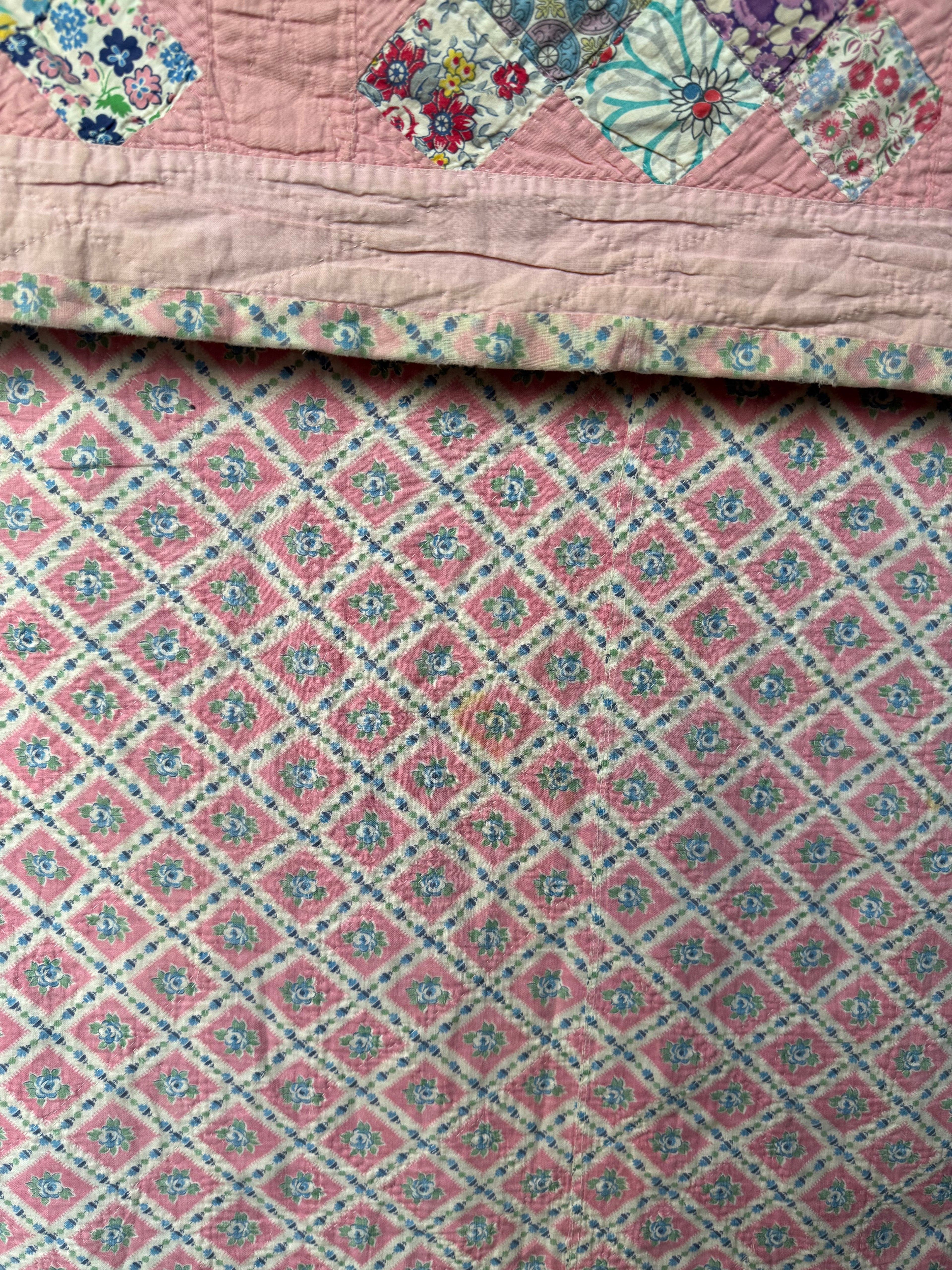 Wartime Feedsack Scrap Quilt